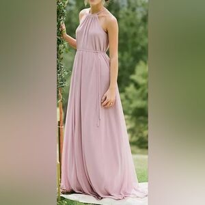 David's Bridal Soft Pink Maxi Dress